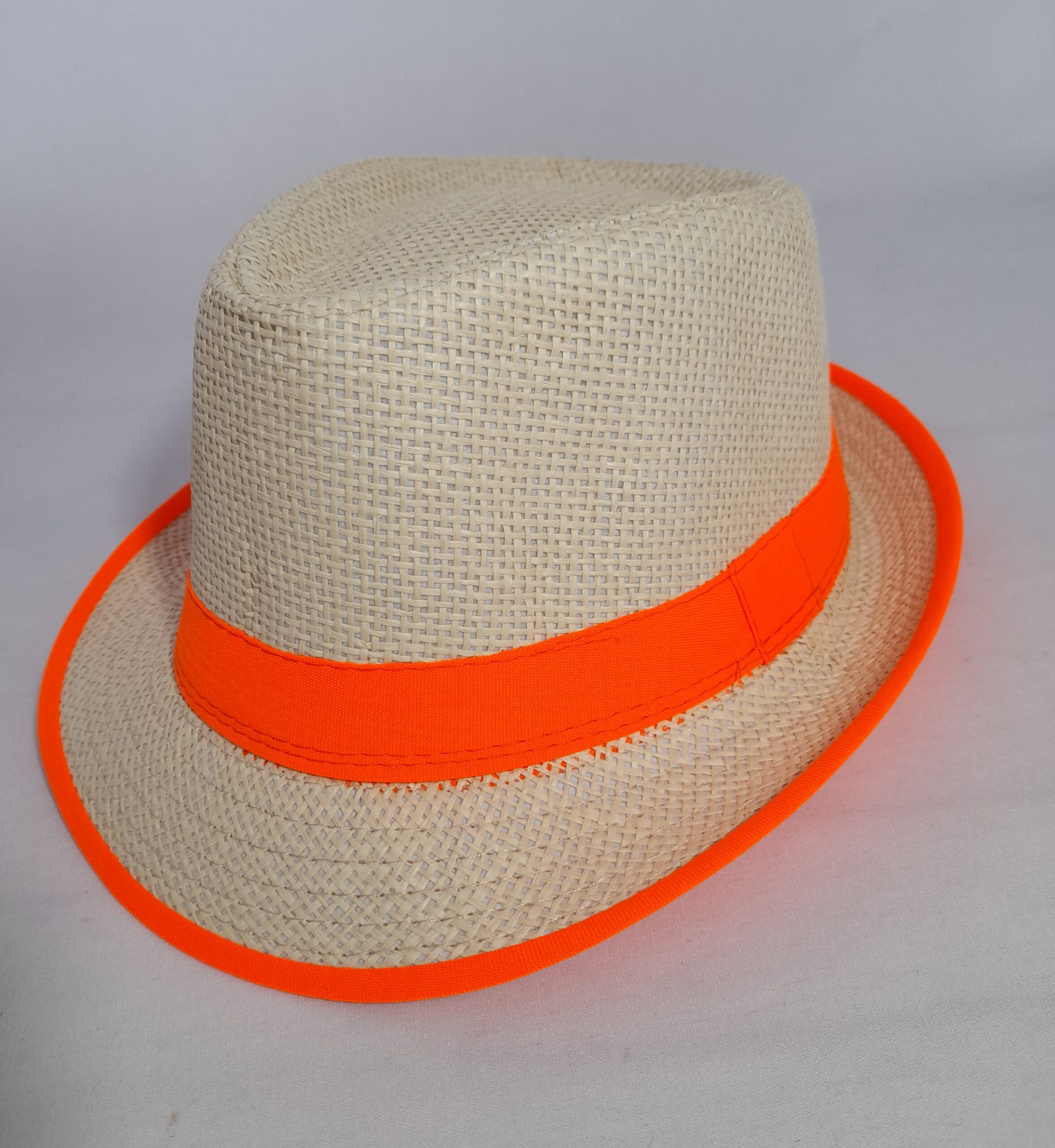 Neon White & Orange Fedora